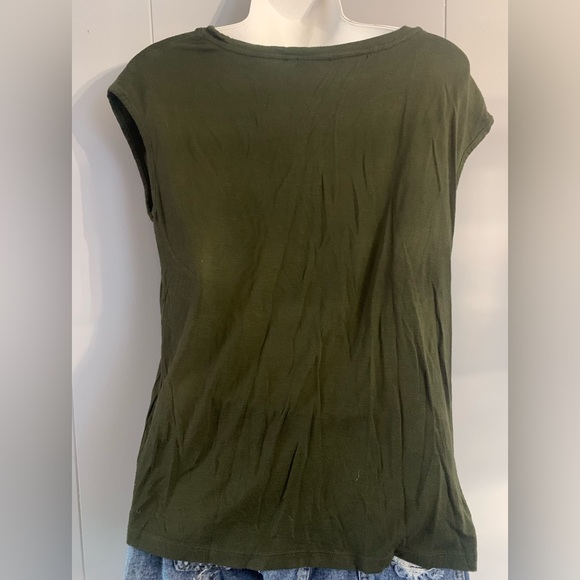 Dex Olive/Army Green Top T-Shirt/Blouse size Small - Picture 2 of 4